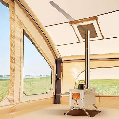 Miniatura 9 de Tienda de campaña inflable para 4/6/8/10/12 personas, fácil instalación, 60 segundos, inflable, tiendas de campaña de aire con bomba de mano, tienda