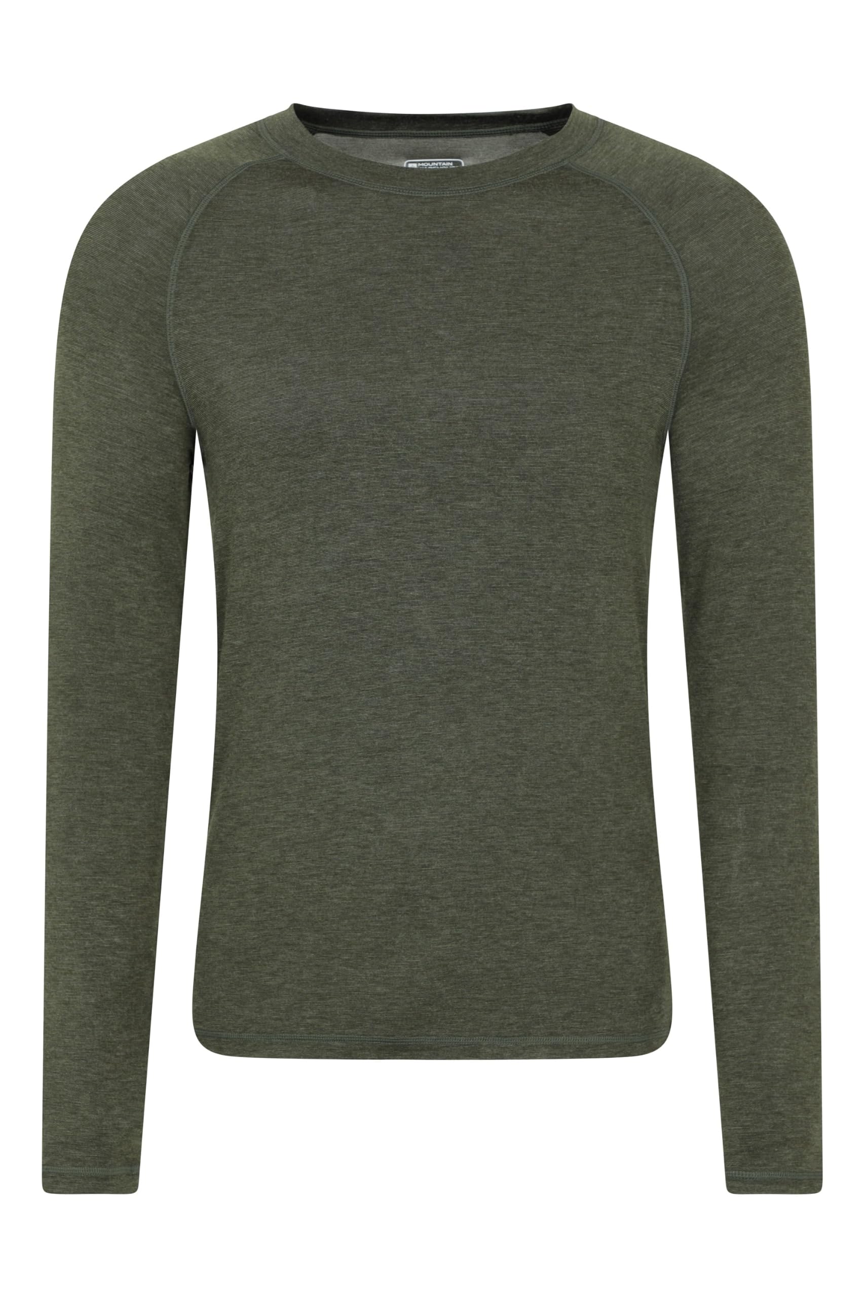 Mountain Warehouse Men's Khaki Keep The Heat Thermal Top - Lightweight, Isotherm & Moisture Wicking Baselayer - Winter Camping, Outdoors, Travelling & Hiking M