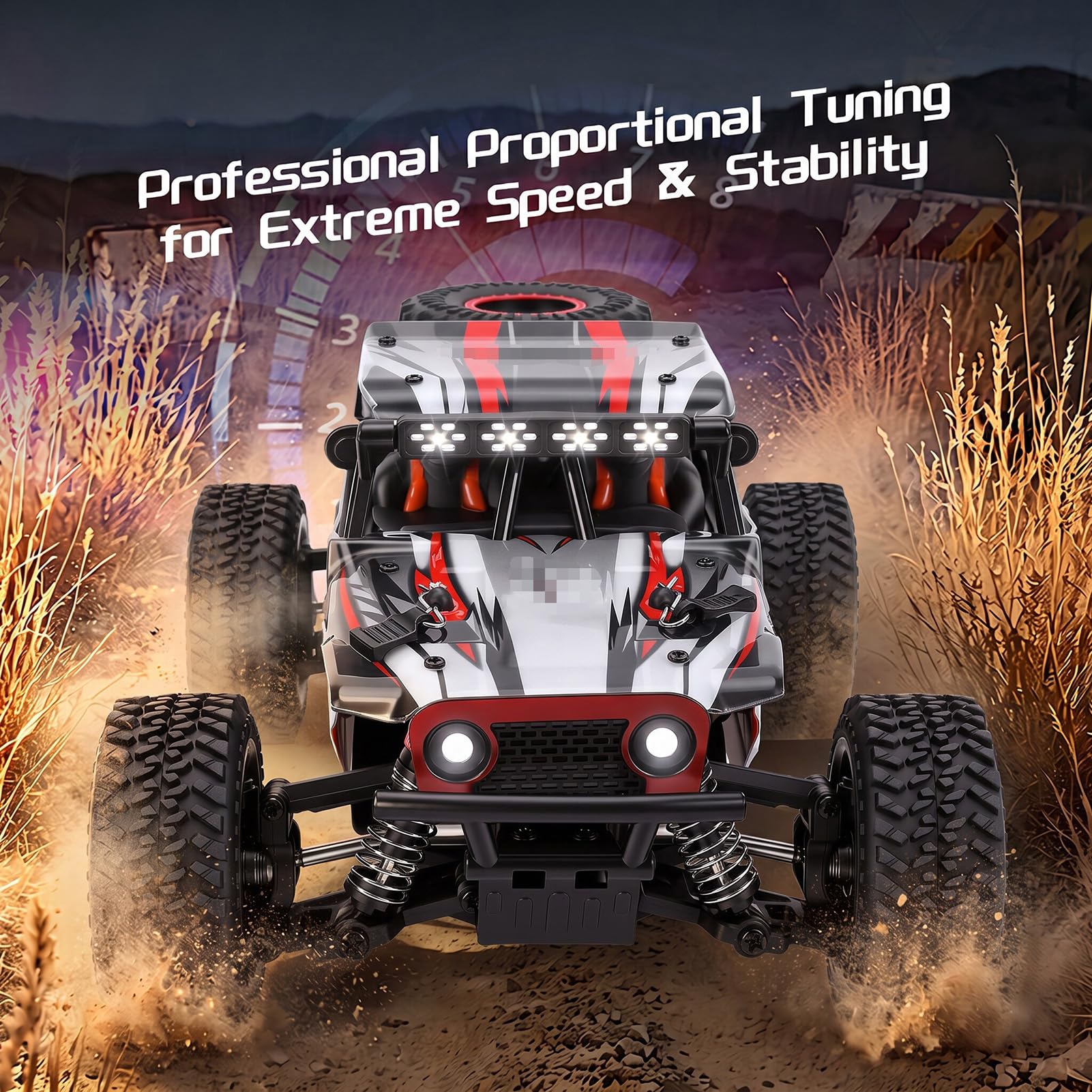 Auto fuoristrada RC 1/18, 70 km/h, 2,4 GHz, telecomando