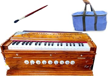 Professional Harmonium | Double Reed 3.5 Octave | 9 Stops + 4 Extra Notes | | Padded Carry Bag | Indian Classical