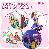 Vista 6 de 12 pinzas de mano de color rosa intenso de 7.5 pulgadas, que hacen ruido, regalos de fiesta, plástico para eventos deportivos, animaciones, baile