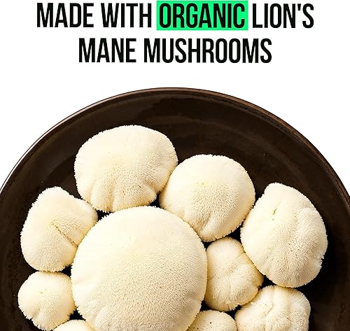 Miniatura 3 de Cápsulas orgánicas de suplemento de melena de leones de 2400 mg - Potente nootrópico - Ayuda a mantener la memoria, la energía y la claridad mental