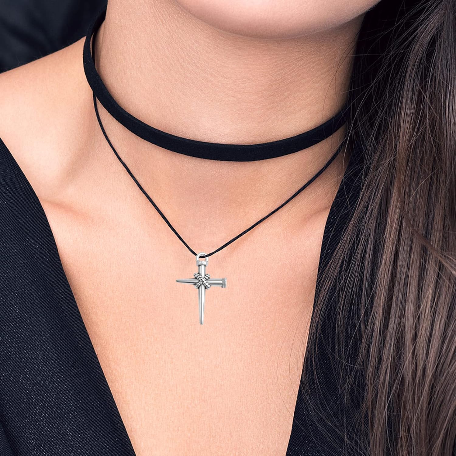 50pcs Antique Silver Jesus Cross Charms Alloy Religious Cross Crucifix Pendants Crucify Dangle Charms for DIY Necklace Bracelet Keychains Jewelry Making Crafting - Image 6