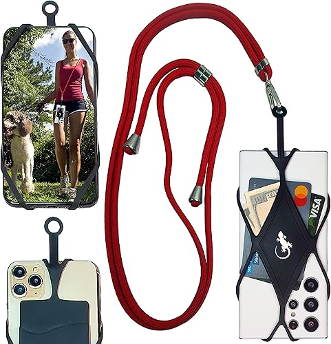 Miniatura 18 de Gecko Travel Tech Cordones de teléfono con cordón para teléfono celular para alrededor del cuello del cuello Lanyard Phone Crossbody