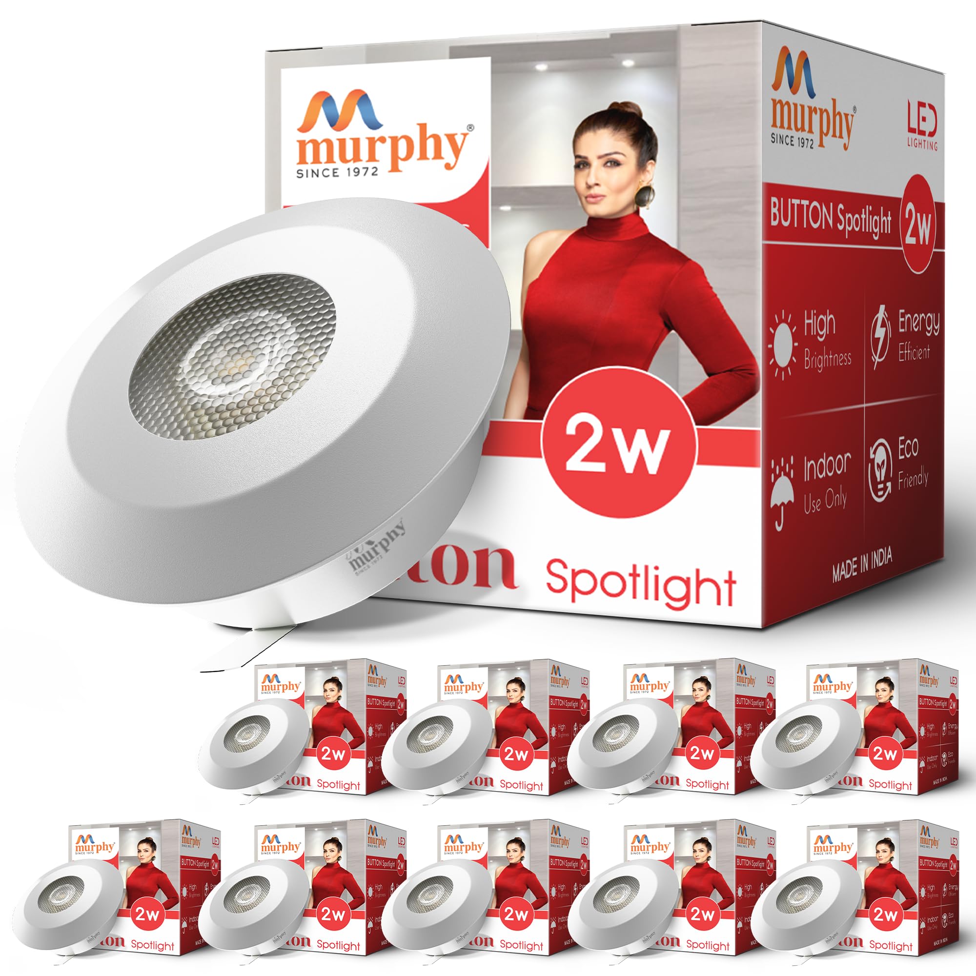 Murphy LED Spotlights - Warm White, Pack of 2 -8