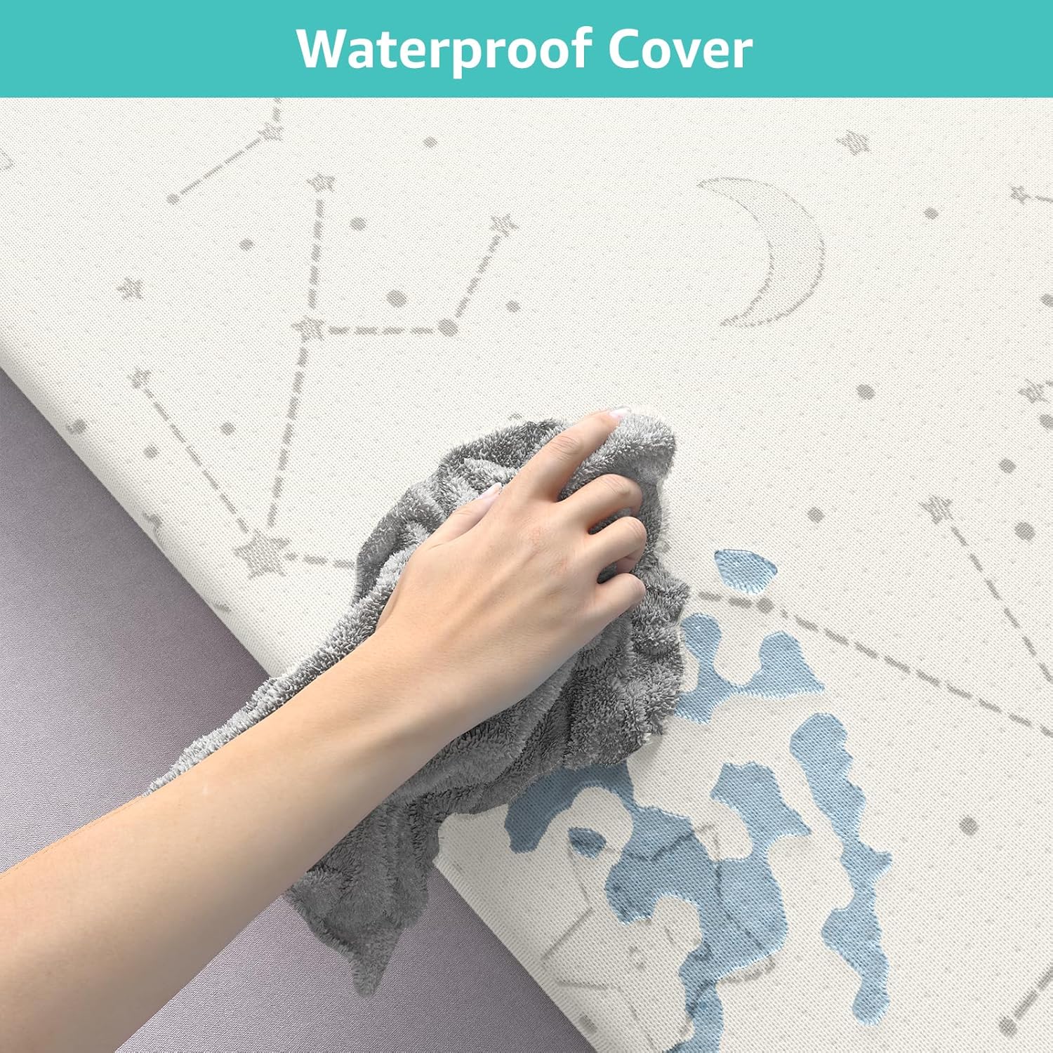 YENING Bamboo Pack and Play Mattress Pad Breathable 38x26 Waterproof Baby Mattress for Pack N Play Matress Topper Waterproof with Strap