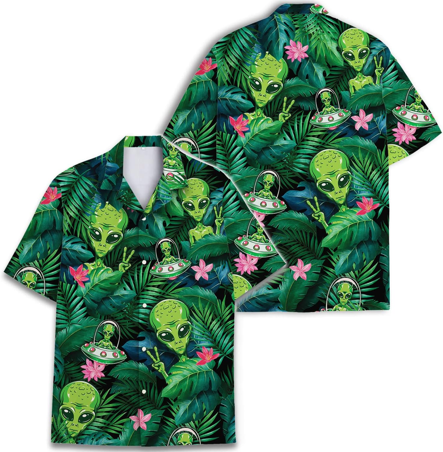 Funny Horse Hawaiian Shirts for Men Women, Love Horse Racing Hawaiian Summer Short-Sleeve Casual Relaxed-Fit Button-Down - Image 4