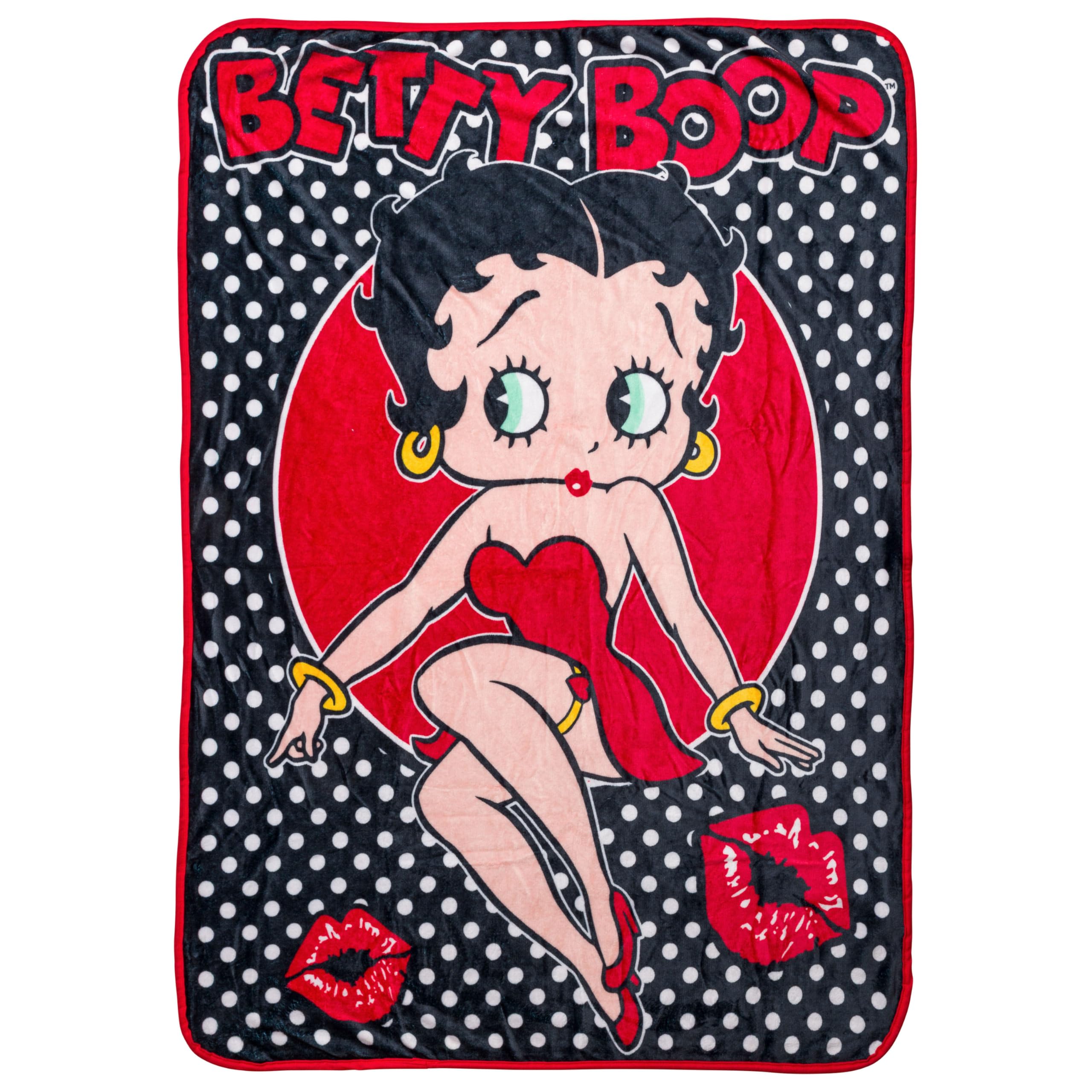 Silver Buffalo Betty Boop Style, Fleece Throw Blanket, 45x60in