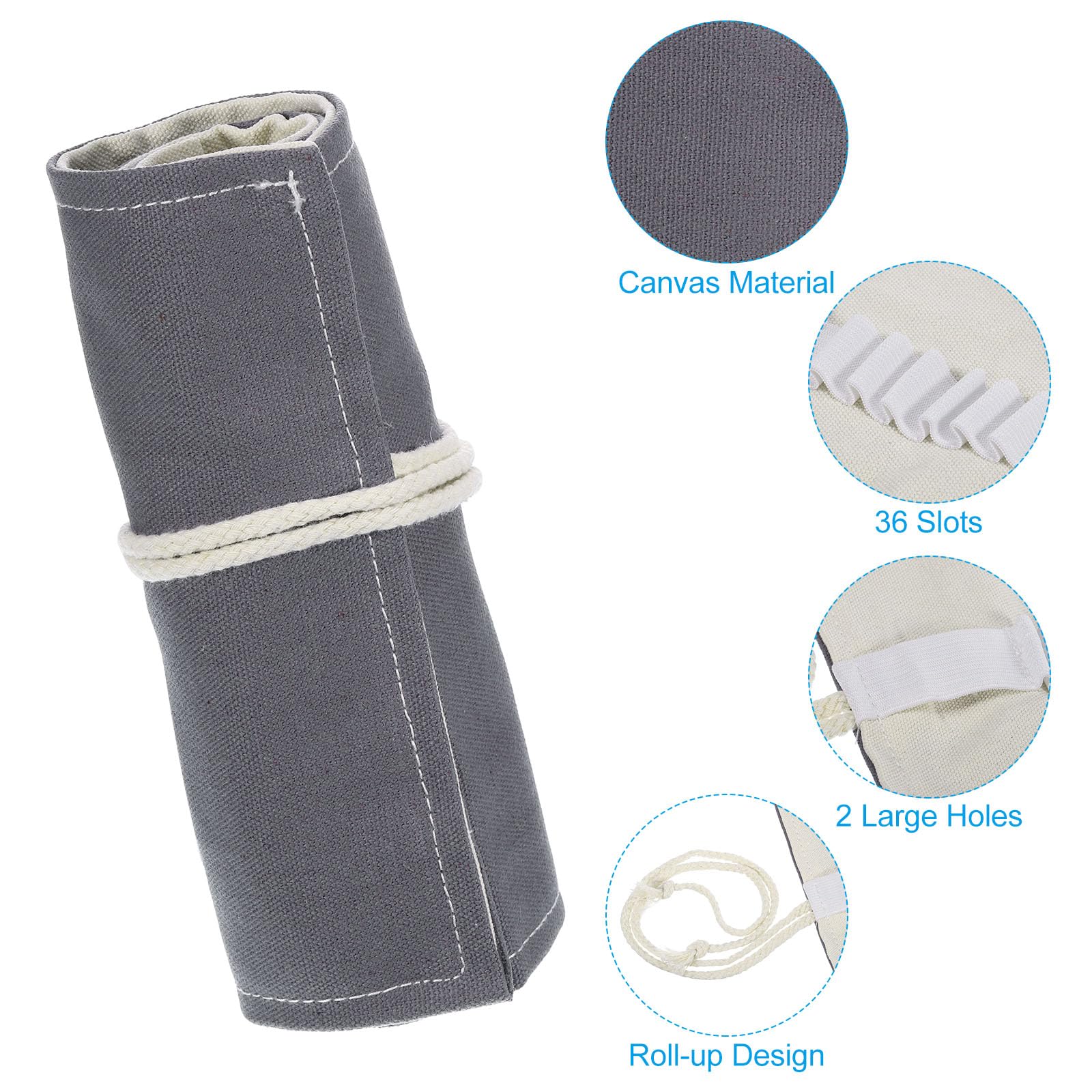 PATIKIL Handmade 36 Slots Roll Up Pencil Case - Image 3