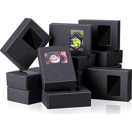 Black Soap Boxes: Premium Gift Packaging for Homemade Artisanal Soaps