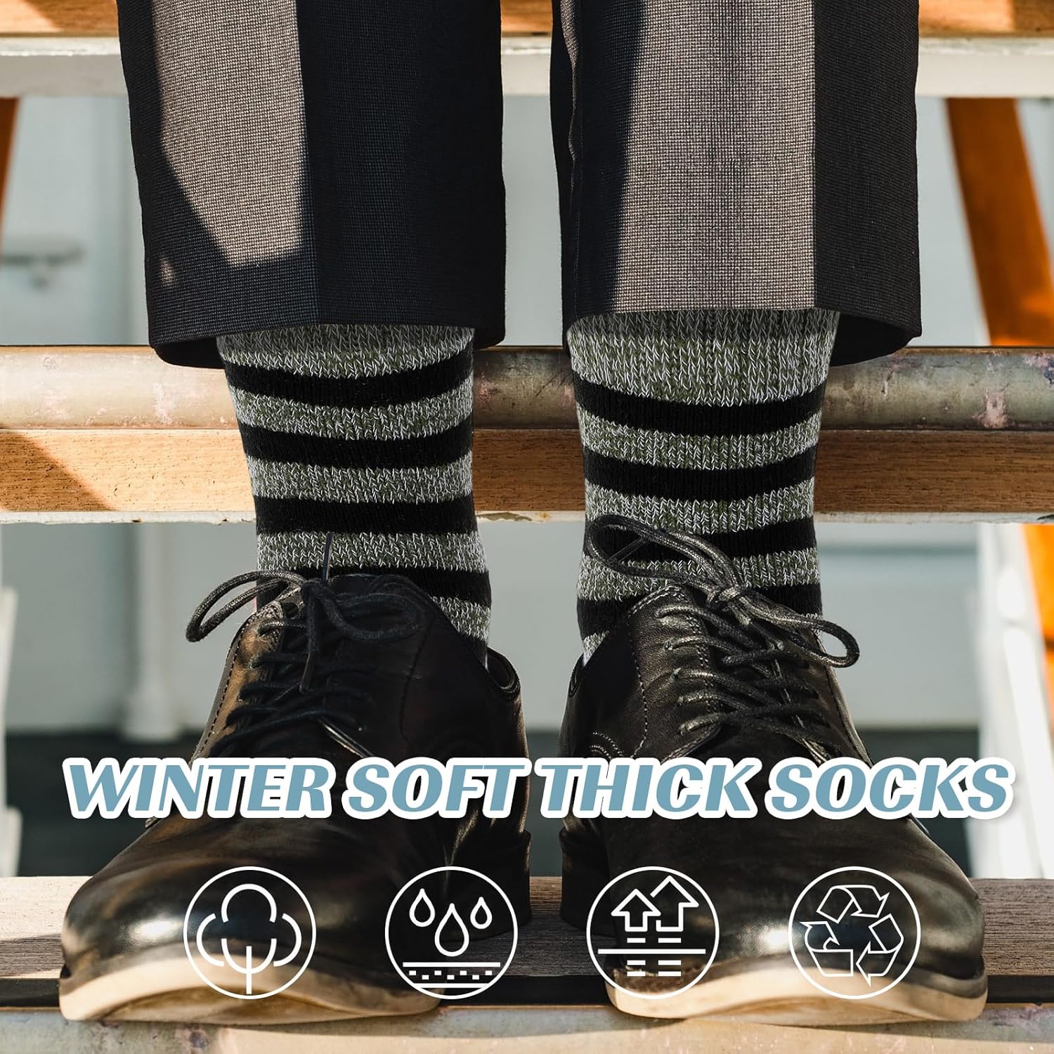 Toulite 50 Pairs Womens Wool Socks Bulk Warm Winter Thick Knit Thermal Socks for Women Men Christmas Gifts - Image 5