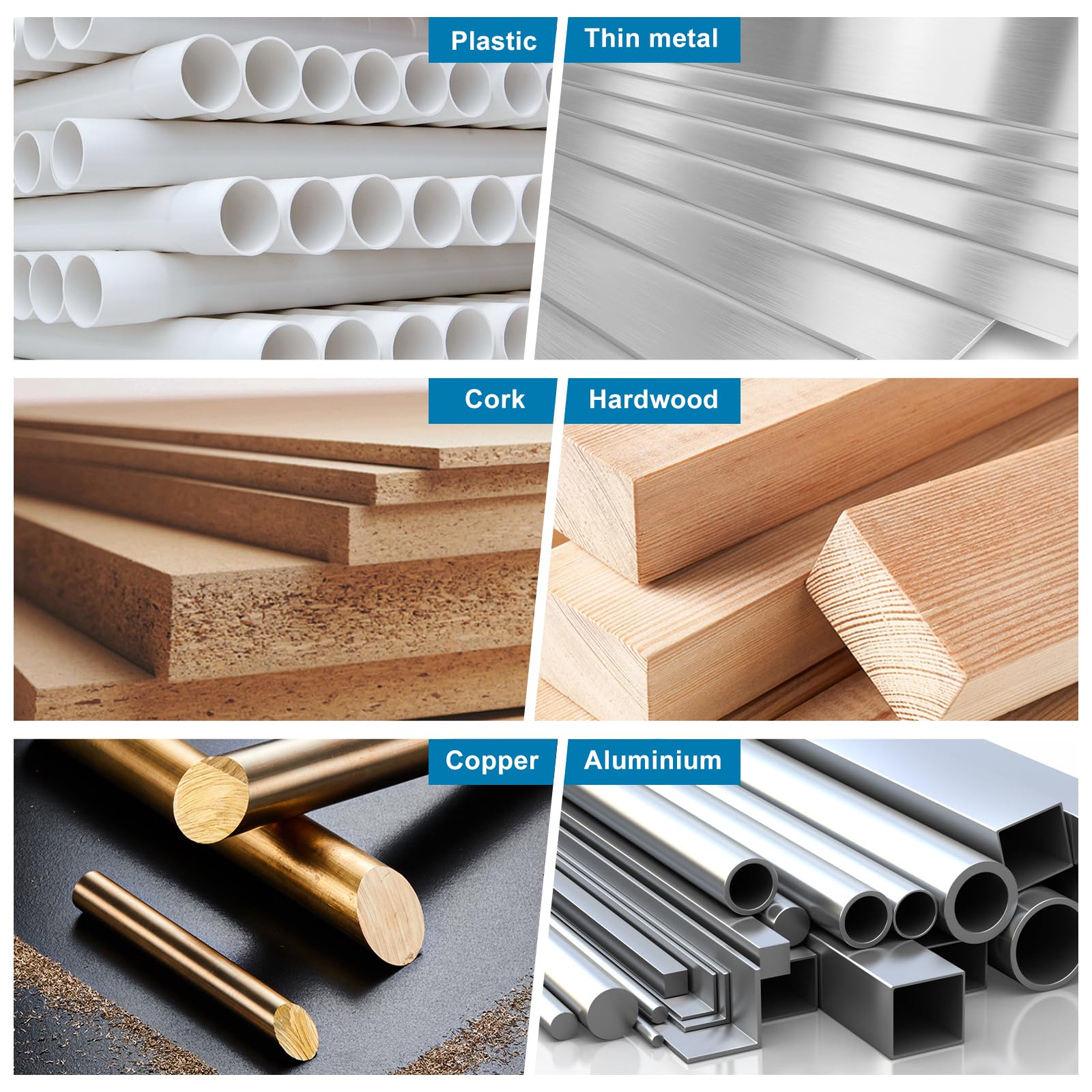 Lame Per Sega A Scorrimento - 24 Pezzi In Acciaio Carbonio, 127mm, Per Legno, Metallo E Plastica - Foto 7