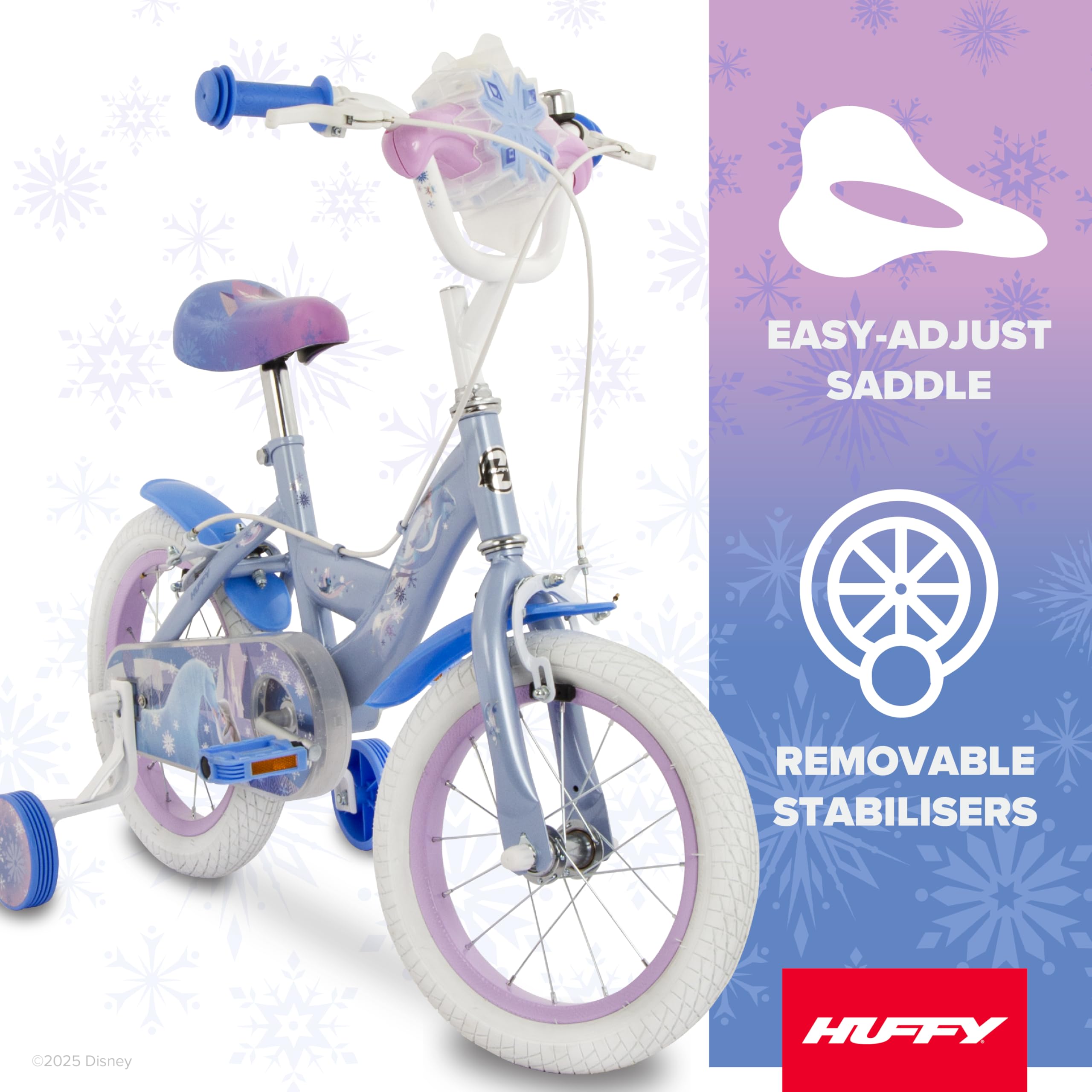Huffy Disney La Regina di Ghiaccio Frozen 14" Bicicletta Bambini 4-6 Anni - Blu, M
