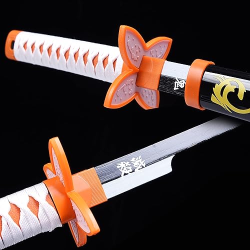 Miniatura 5 de ziqing Espada para cosplay de Demon Slayer hecha a mano, Katana de 31 pulgadas con múltiples estilos para elegir