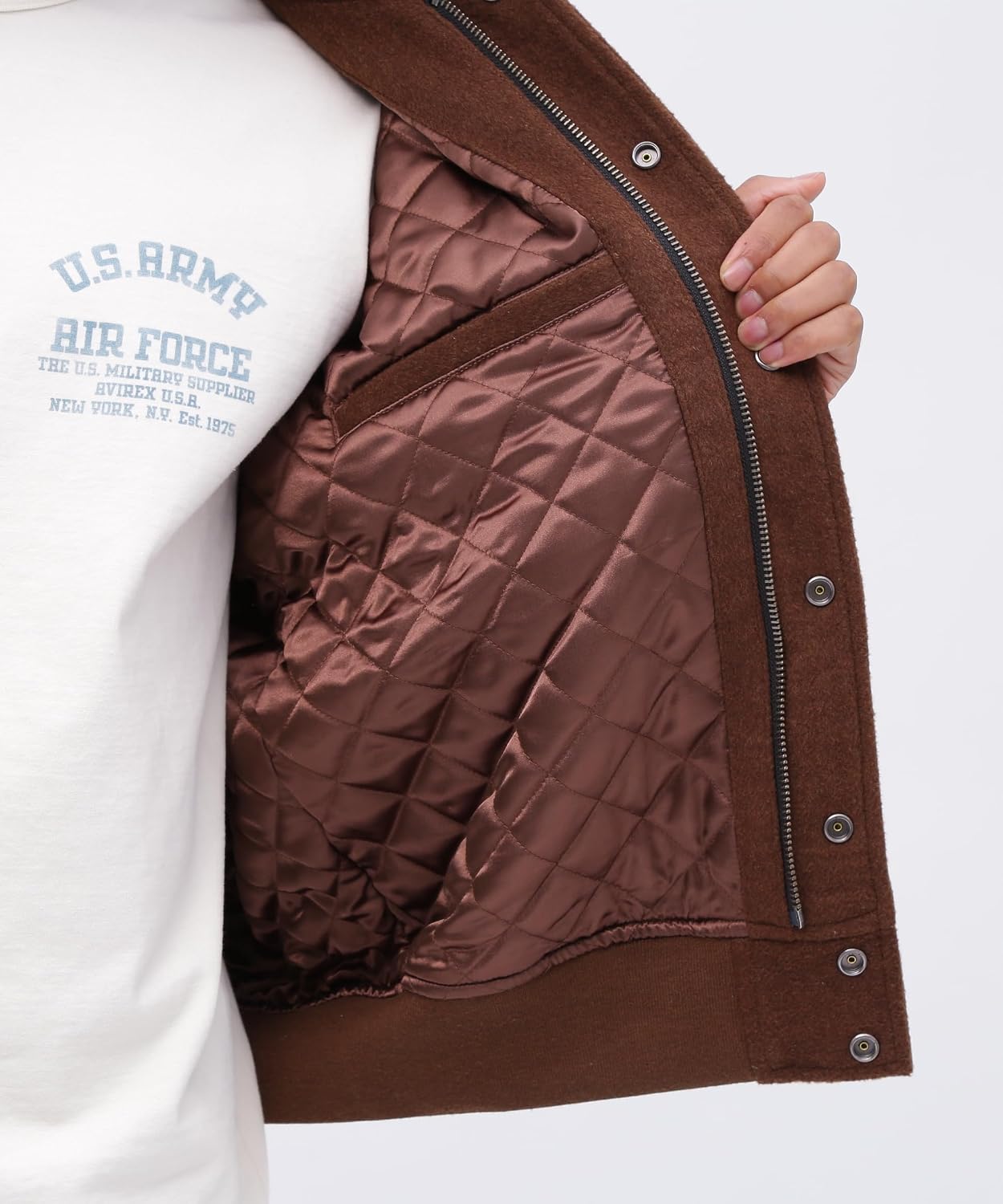 アヴィレックス] WOOL MOSSA VARSITY JACKET ウールモッサ バーシティ 