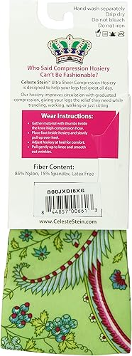 Miniatura 2 de Celeste Stein Calcetines de compresión terapéutica, guisante dulce de lima, 15-20 mmHg, moderados