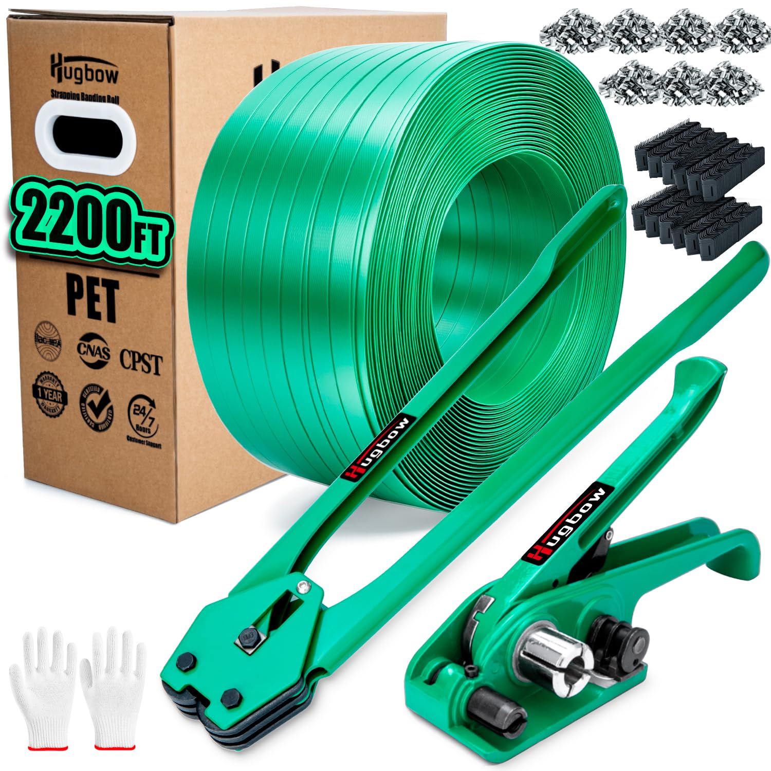 Heavy-Duty Pallet Strapping Kit - 1500lbs Strength -10 Heavy-Duty Pallet Strapping Kit - 1500lbs Strength -10