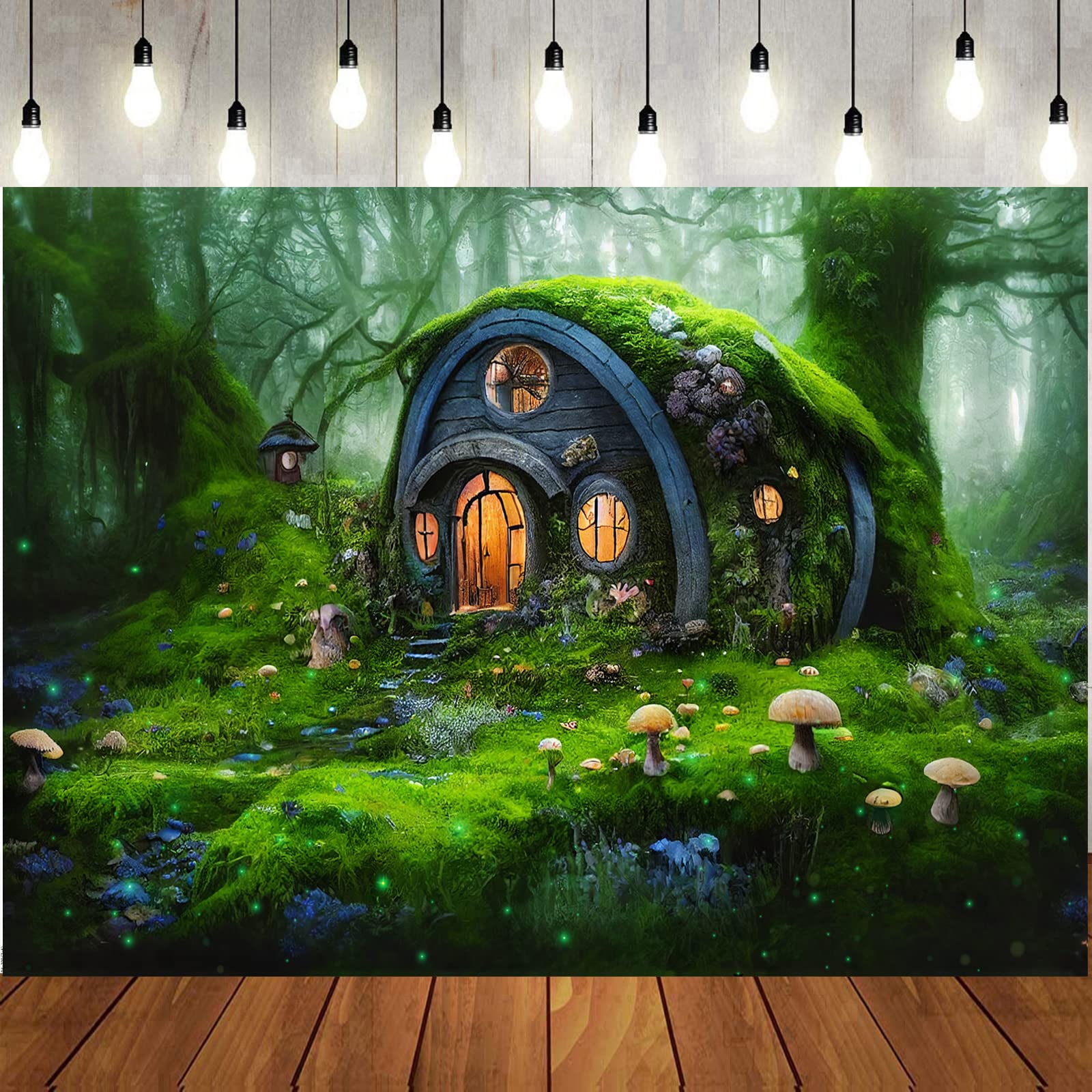 LTLYH 7x5ft Forest Backdrop Tropical Jungle Rainforest Backdrops for Photography Fairytale Misty Deep Green Trees Pathway Background Suburbs Picnic Camping Boy Scouts Adventure Photo Studio 221