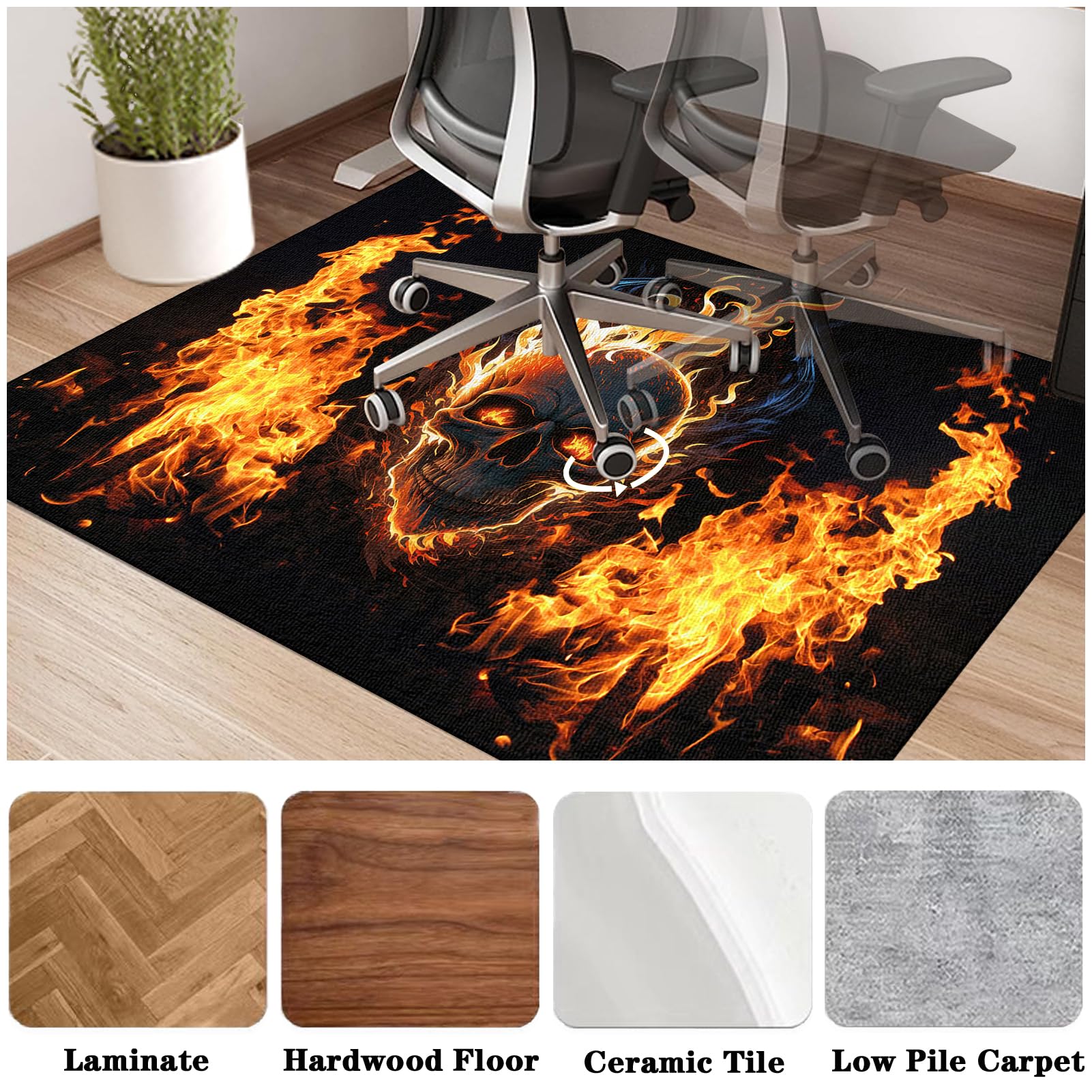 Grande Tappeto Sedia Gaming per Pavimenti Duri 160 x 200 cmTappeto per Sedia con Ruote Tappetino per Sedia da Ufficio Protettore del Pavimento Antiscivolo Tappetino Sedia da Scrivania Antigraffio