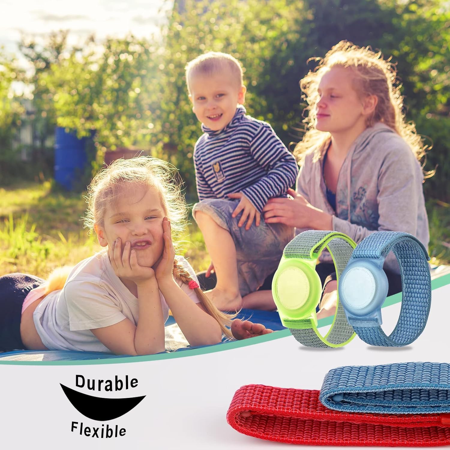 2 pack wristband for airtag kids gps bracelet for kids compatible with apple air tag nylon watch band tracker case strap holder accessories for todd