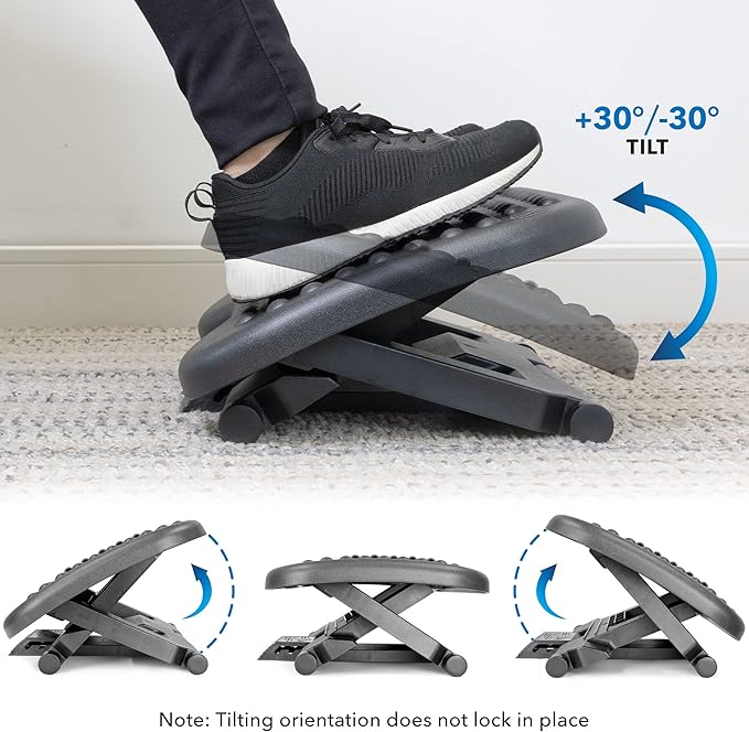 Reposapiés Ergonómico Mount-It! Ajustable con Rodillos de Masaje miniatura 6