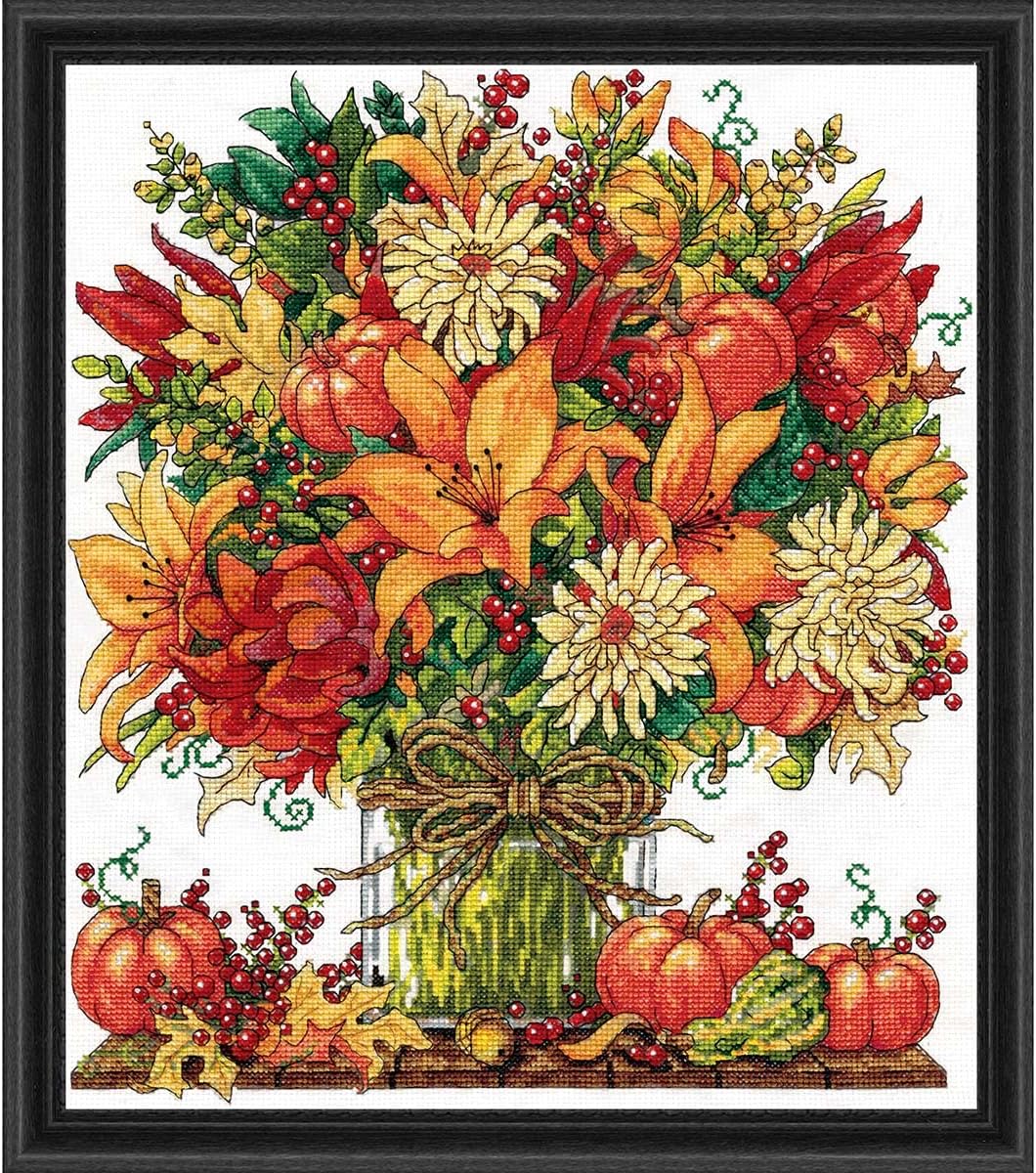 Design Works Crafts Fabulous Fall Counted Cross Stitch Kit, Mulitcolor