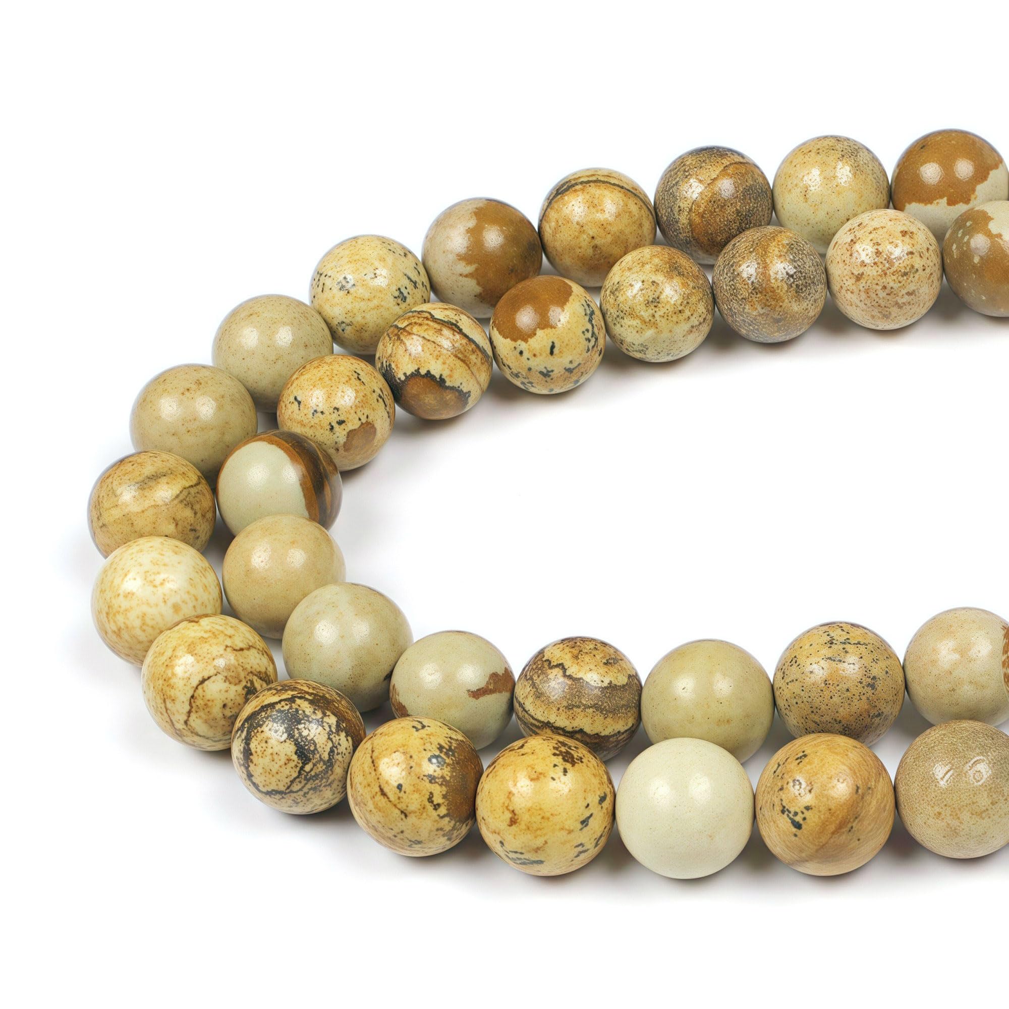 MJDCB 8mm 43 piezas Cuentas de Piedra Sangre Redondas Sueltas Piedras Semipreciosas Naturales para Hacer Joyas Pulseras Collares — view 44