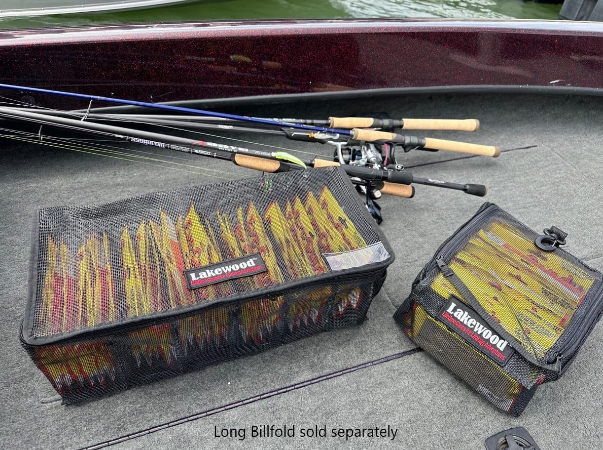 Lakewood Billfold in Regular | Mesh Zippered Storage Bag for Fishing Plastics, Worms, Tools, Gear, and more