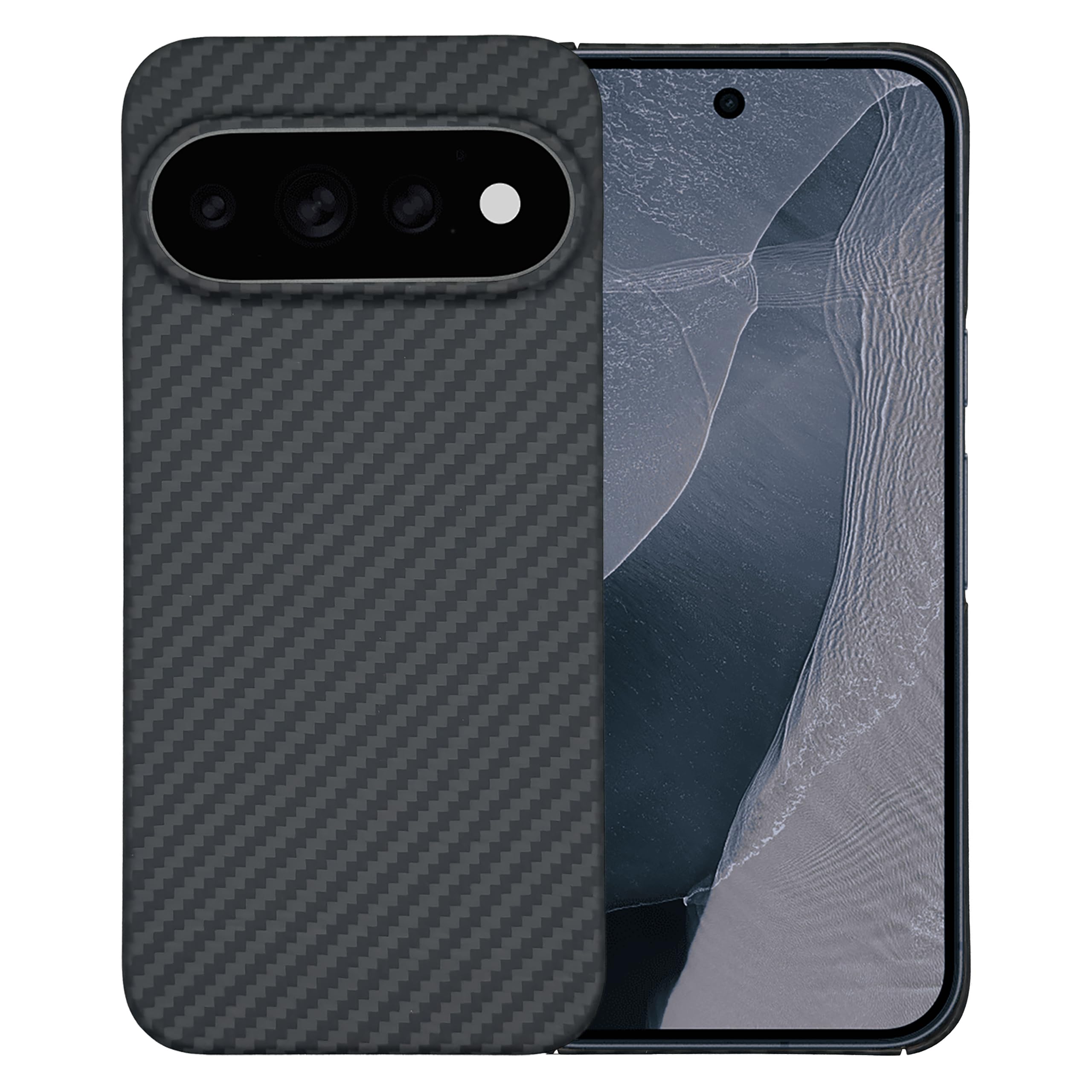 Sisyphy Custodia magnetica sottile per Google Pixel 11 Pro XL, in fibra di carbonio aramidica, 1500D