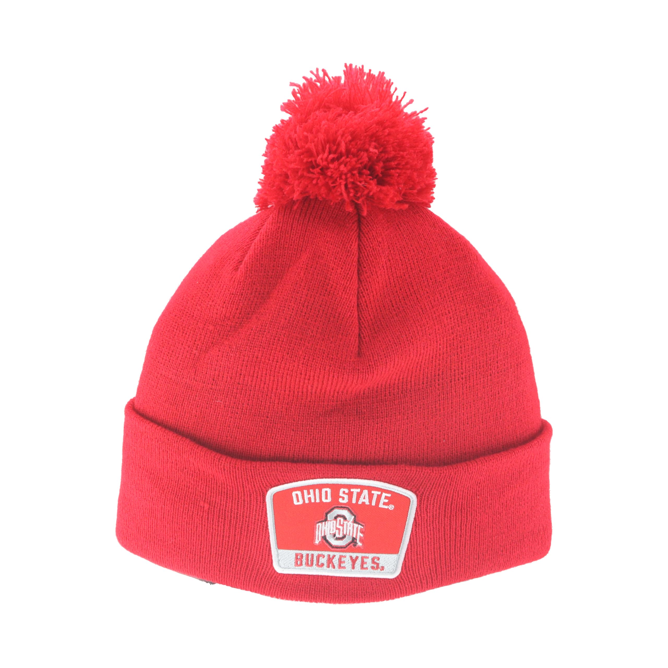 ZHATS NCAA Unisex-Adult NCAA Officially Licensed Pom Beanie Patch Switchback Team Color