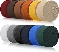 Vista 8 de WILLBOND 12 rollos de banda elástica colorida plegable, cordón elástico resistente, banda plana tejida para costura, manualidades, DIY, puños