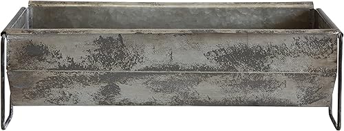 Miniatura 2 de Creative Co-Op Recipiente de metal con acabado de zinc envejecido