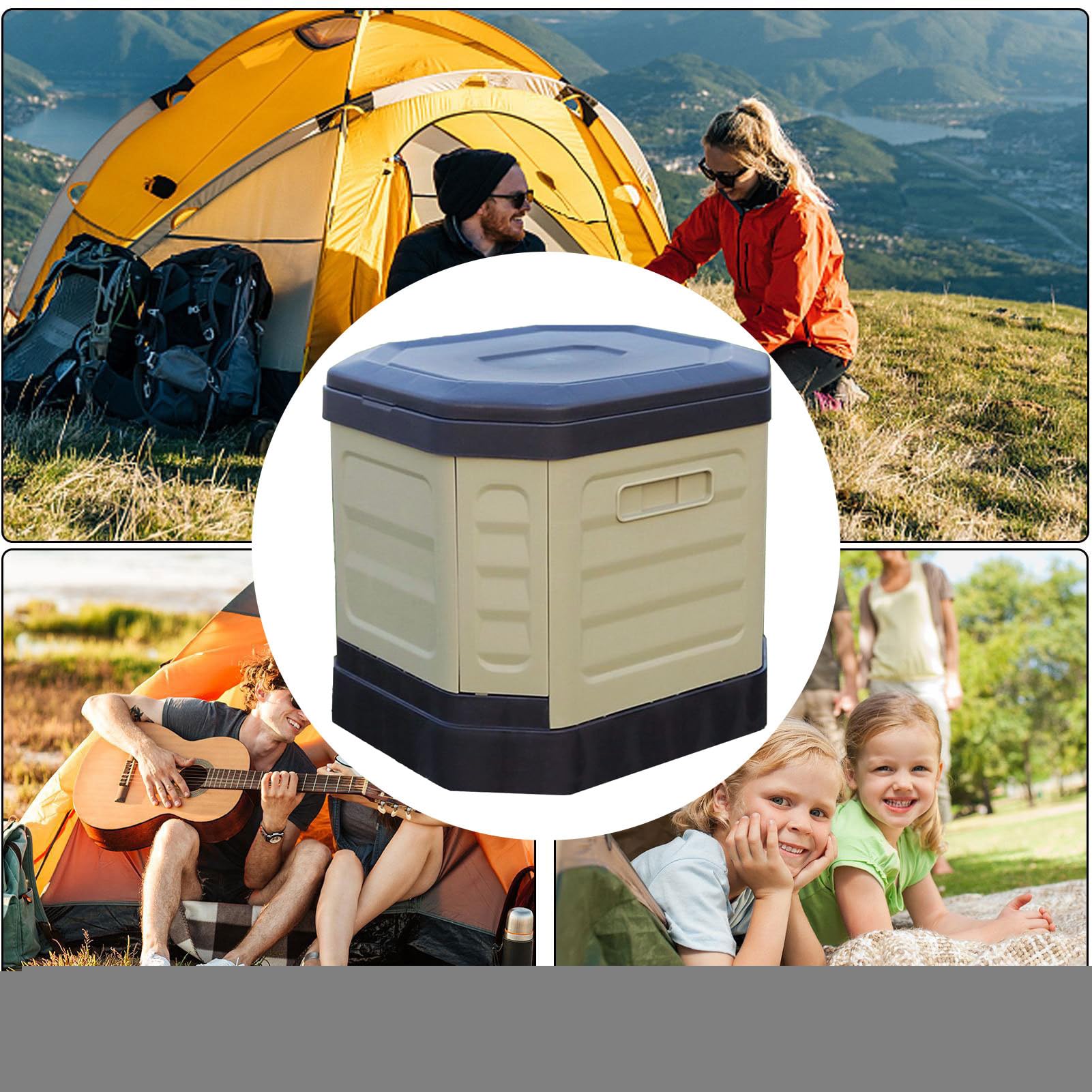 Inodoro De Camping Para Adultos WC Plegable y Compacto