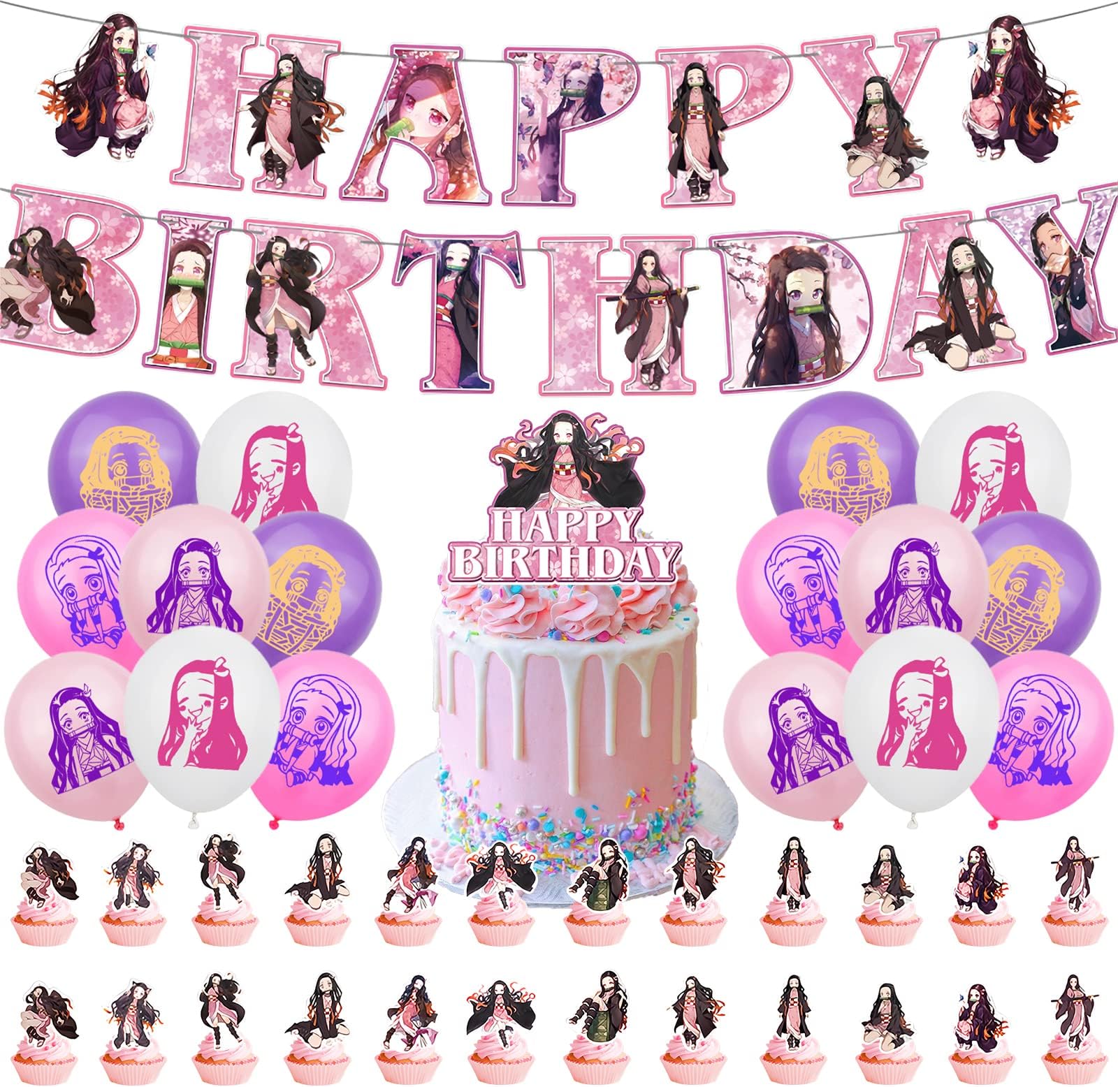 CHNLML Anime Themed Birthday Party Decoration