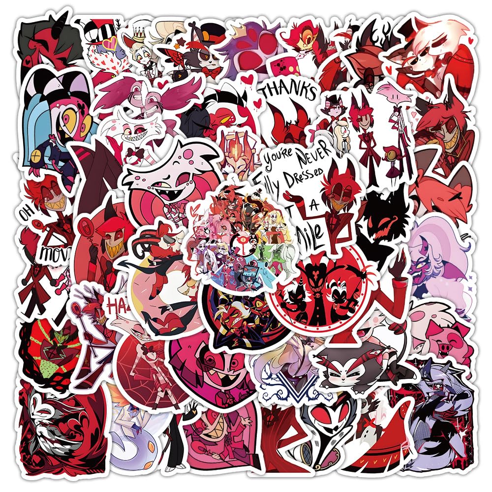 Hazbin Hotel Stickers 50PCS Cartoon Sticker Stuff for Water Bottles Luggage Bike Car Decals Cute Lilo & Stitch Gifts Party Supplies for Kids Teens Adults - Image 2