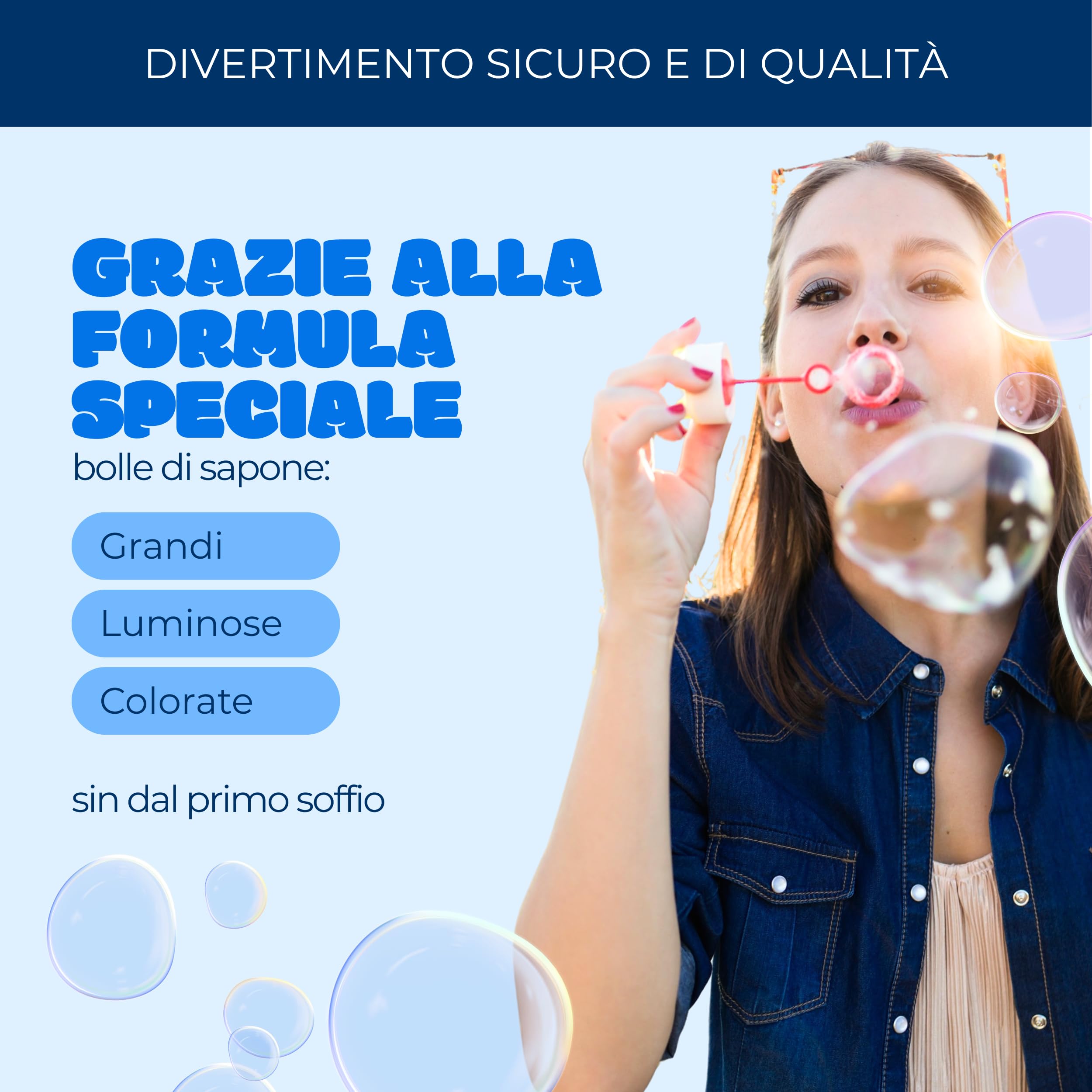 Bubble World 103.568500 - Liquido per bolle di sapone giganti, 1 litro
