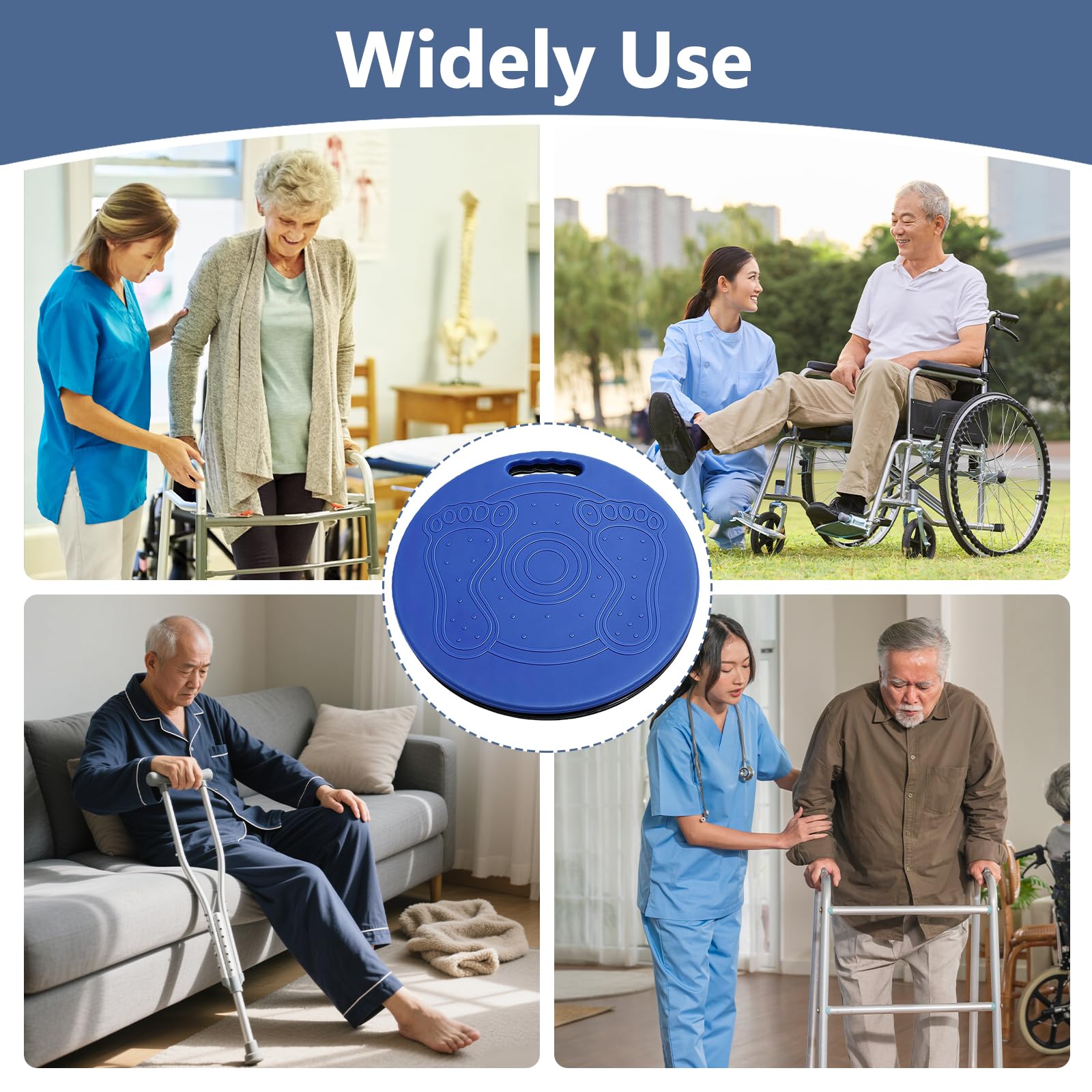 Tabla giratoria portátil para pacientes, Personas Mayores, Tabla De Transferencia Giratoria de 360 ° placa de cambio Antideslizante Soporta 125 kg para pacientes, ancianos, cuidado diario