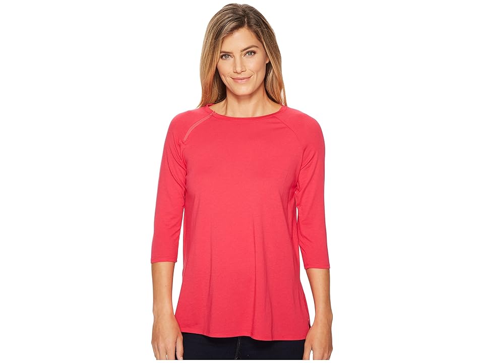 

Care+Wear Chest Access Shirt (Berry Pink) Women's T Shirt, Red