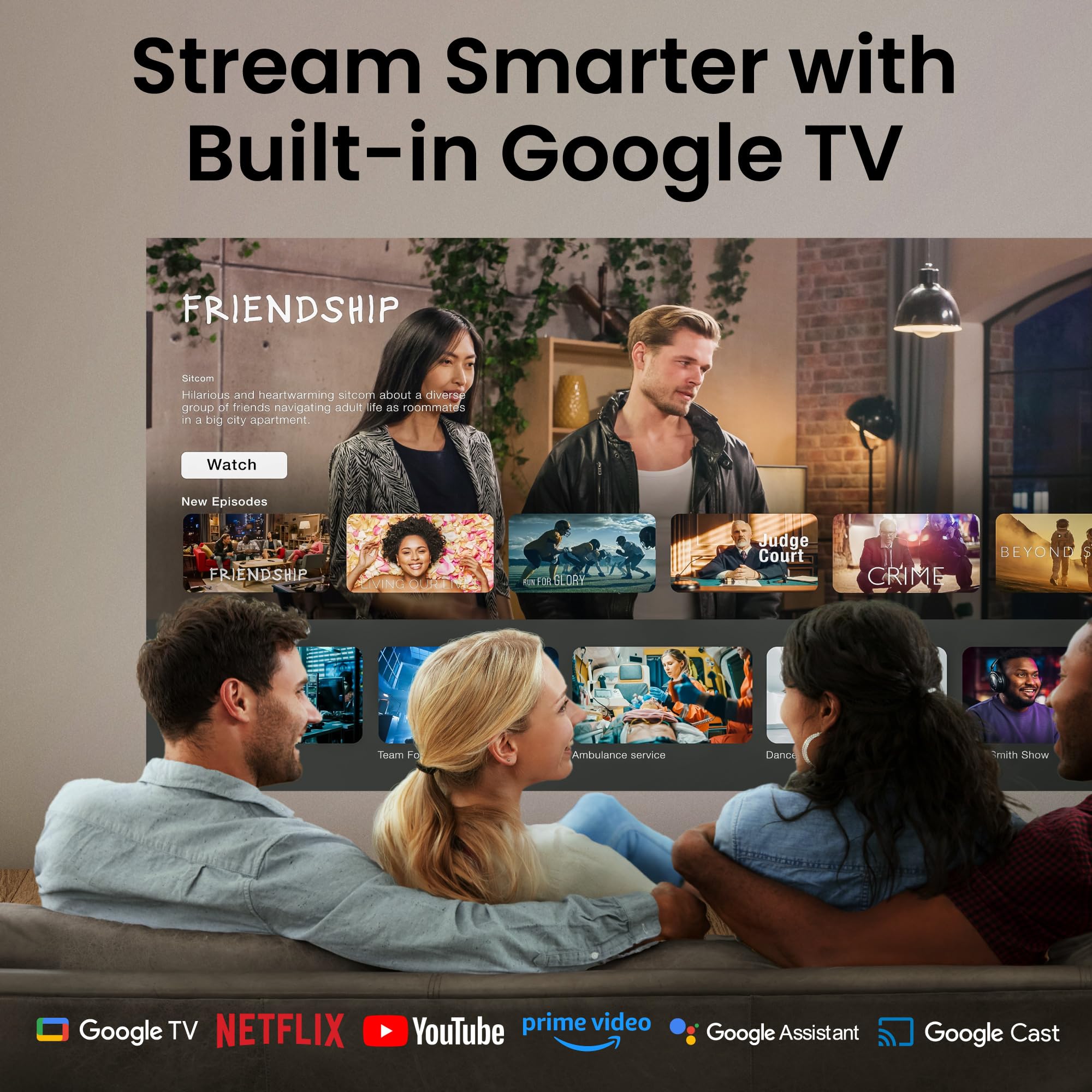 BenQ TK705STi Projektor 4K HDR, krótki strzał, 3000 ANSI lumenów, Google TV z Netflix, HDMI 2.1, niski opóźnienie wejściowe, ekran 150" do kina domowego