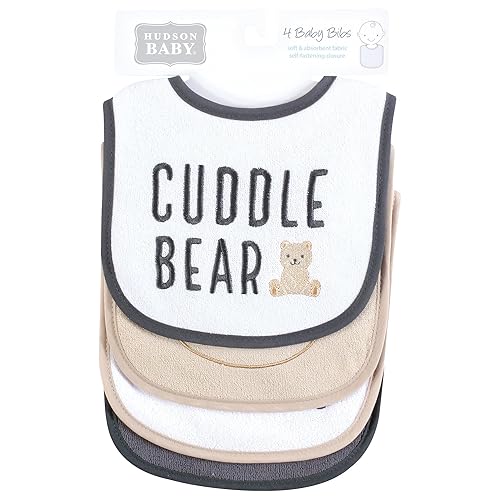 Miniatura 4 de Hudson Baby - Baberos unisex de tela de toalla de algodón con relleno de fibra