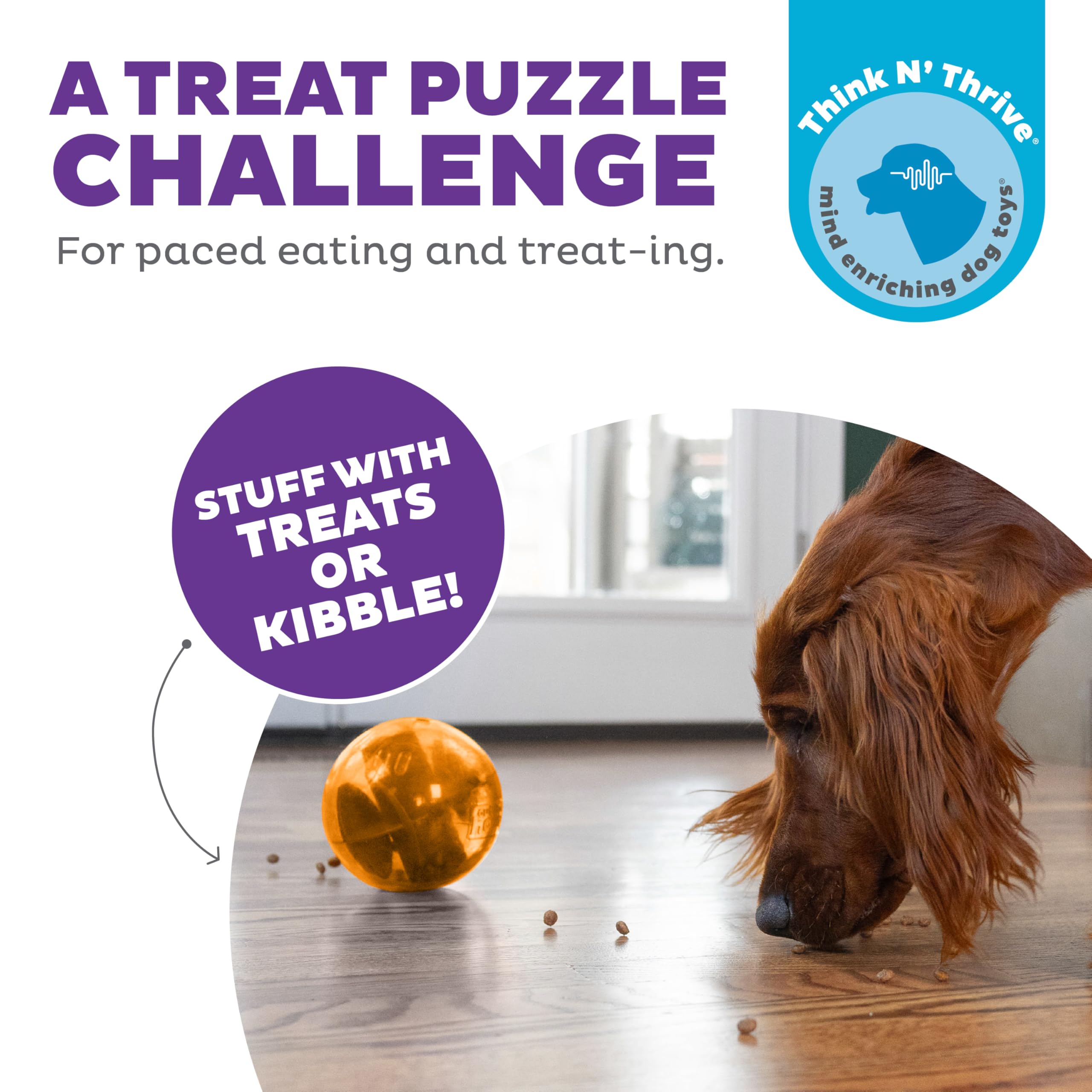 Outward Hound Planet Dog Orbee-Tuff Mazee Orange Interactive Treat Dispensing Puzzle Dog Toy - Image 2