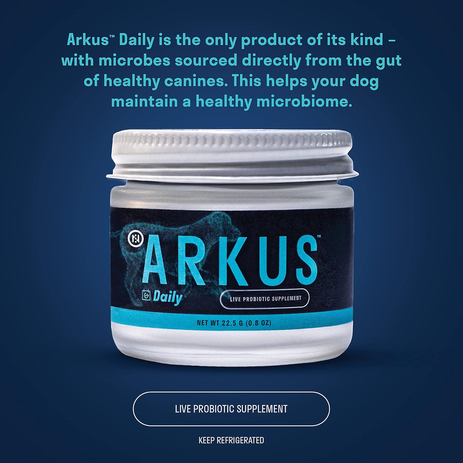 ARKUS Daily Dog Probiotic, the Only Product Made with Microbes that are Natural to the Gut of Healthy Dogs, Supports Better Digestion and a Strong Immune System, Helps Maintain a Healthy Microbiome : Pet Supplies