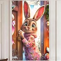 Vista 13 de Cartel navideño de ventana de 31.5 x 47 pulgadas con medias de Navidad, regalos, bastones de caramelo y chimenea, decoración al aire libre