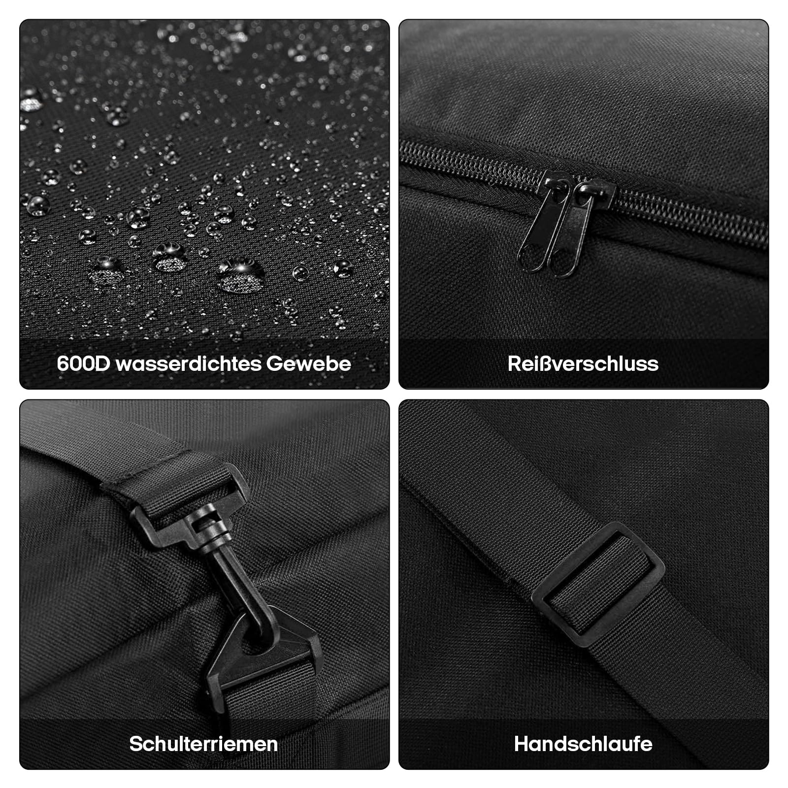 Bolsa de almacenamiento grande para silla de jardín, 600D, 105 x 73 x 28 cm, funda de transporte para tumbonas, cojín de muebles, mesa de camping, plegable, mesas plegables, chaise, terraza