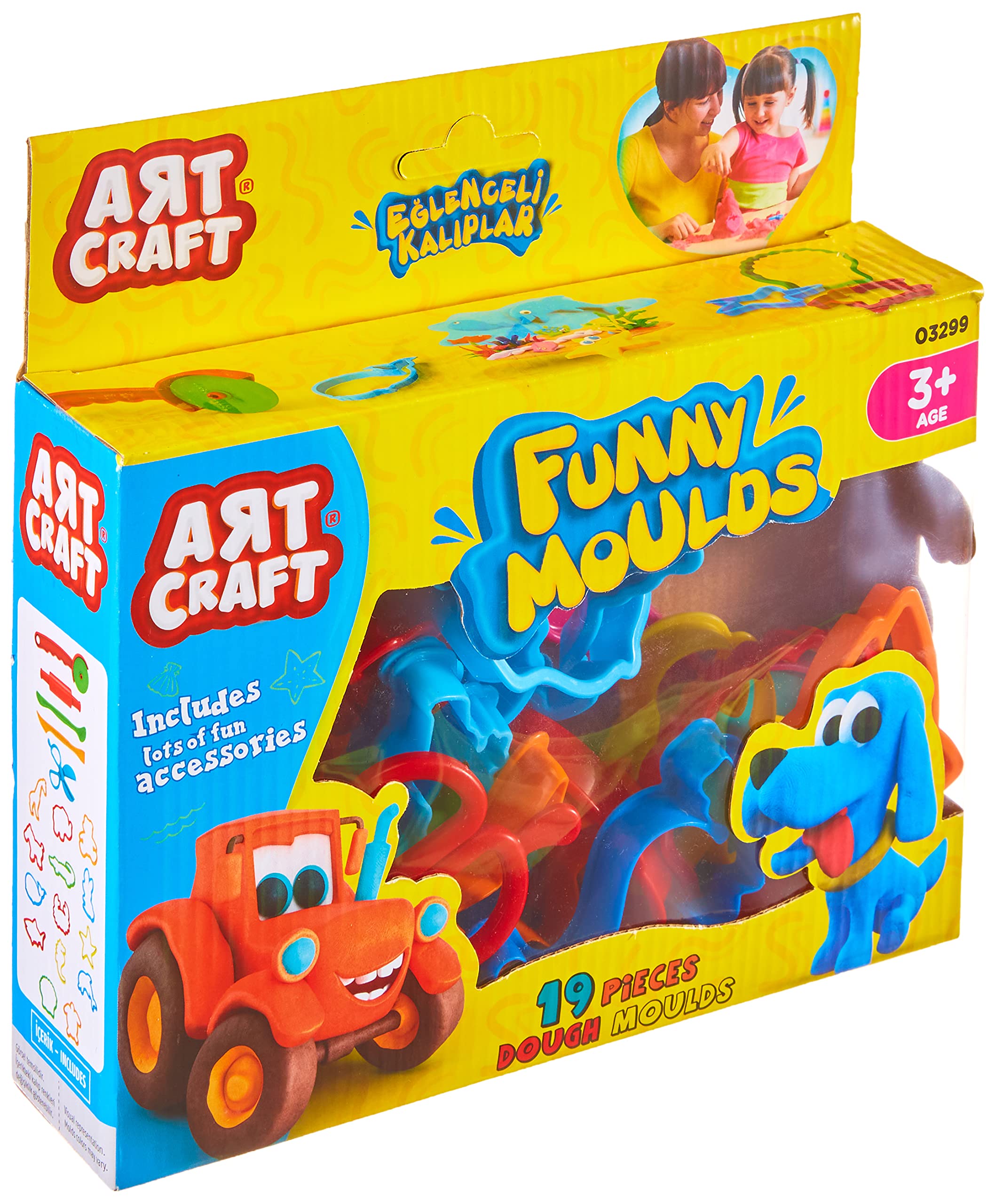Diğer Dede - Art Craft Eğlenceli Kalıplar 19 Parça (Fentoys 3299)