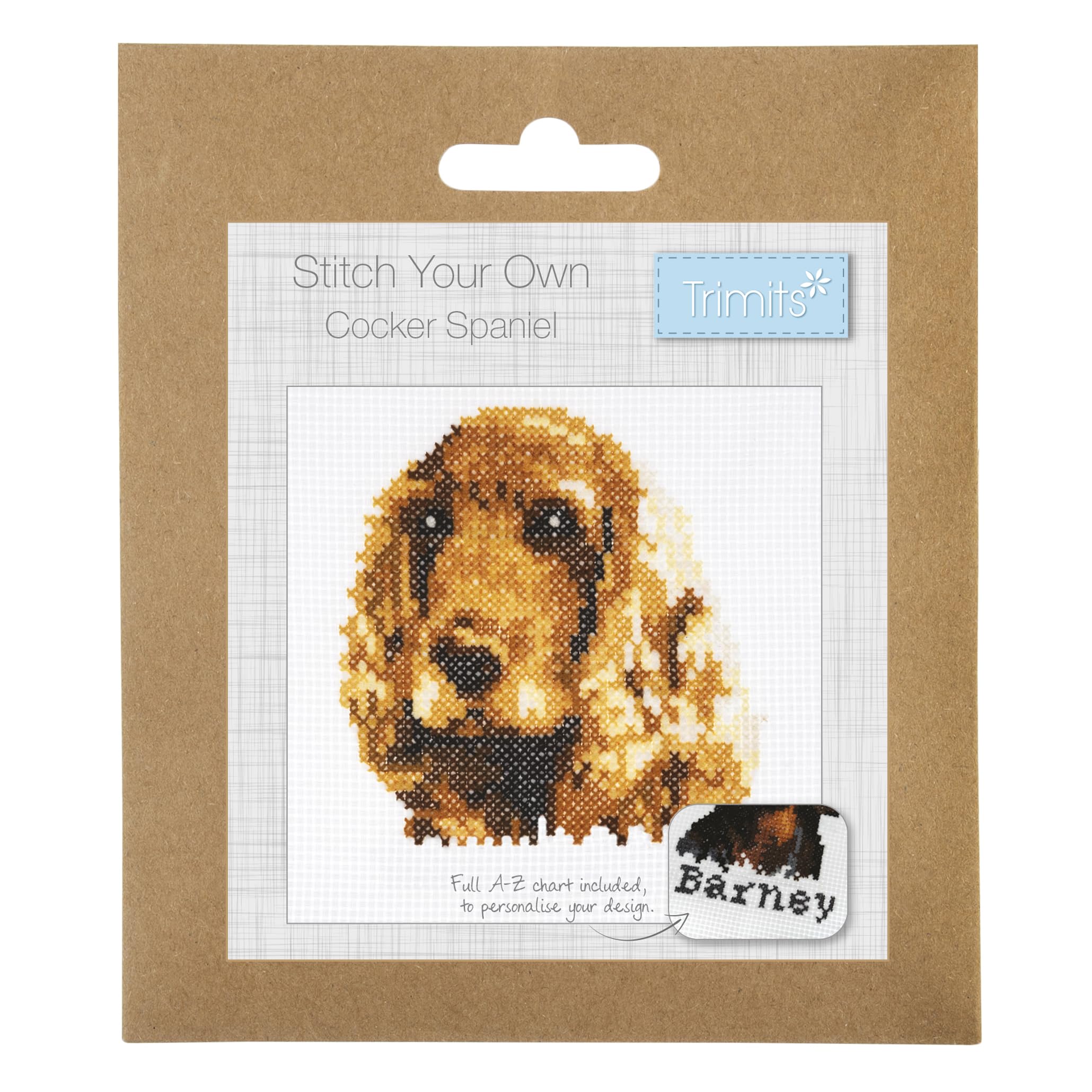 Mini Cocker Spaniel Cross Stitch Kit by Material Needs
