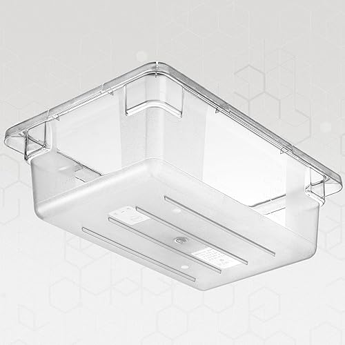 Miniatura 7 de CURTA Paquete de 4 cajas de almacenamiento de alimentos con tapa, 5 galones, 18 x 12 x 9 pulgadas, contenedor de policarbonato transparente de grado