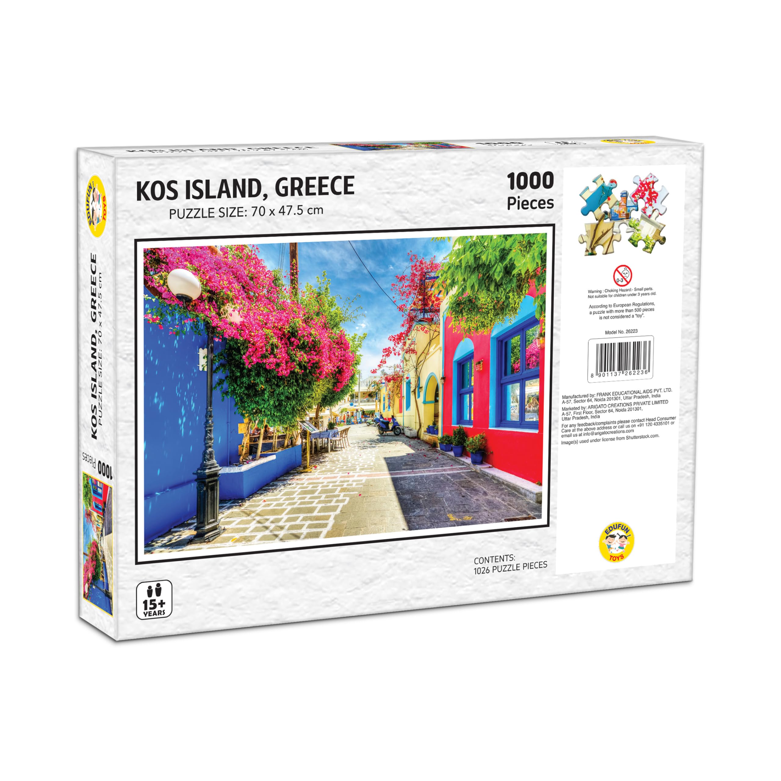 1000 Piece Jigsaw Puzzle | Kos Island Greece Challenging Scenic Puzzle | Brain Booster and Stress Relief Game, Gift for Puzzle Lovers | for Adults & Teens — Amazon image 7