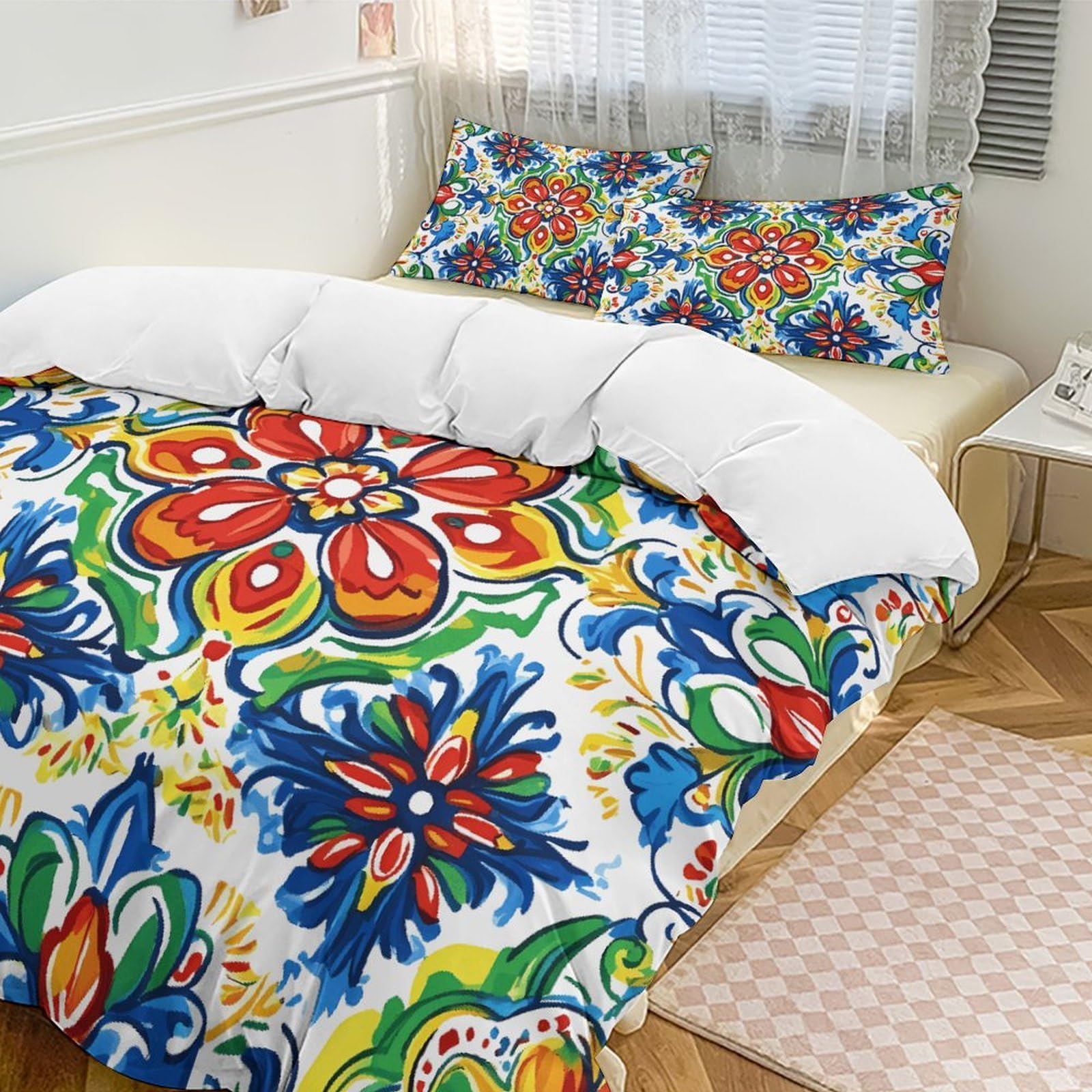 Housse de couette zippée avec taies d'oreiller pour ne plus perdre de temps à faire son lit