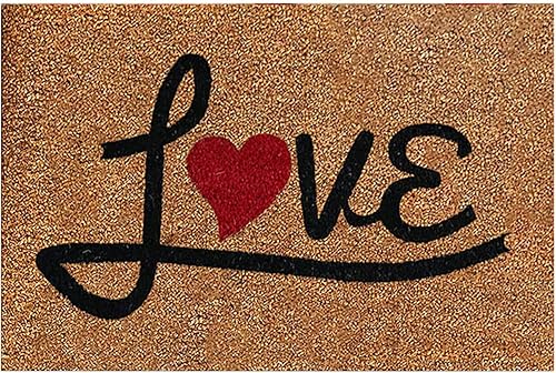 TUNKENCE Tapete para puerta de entrada delantera tapete para el día de San Valentín sala de estar dormitorio alfombra de corazón rojo de amor